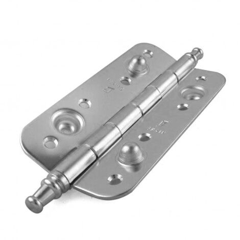 Cerniera di sicurezza AVL 150 x 80 mm Nichel Opaco Tondo 905NMCR