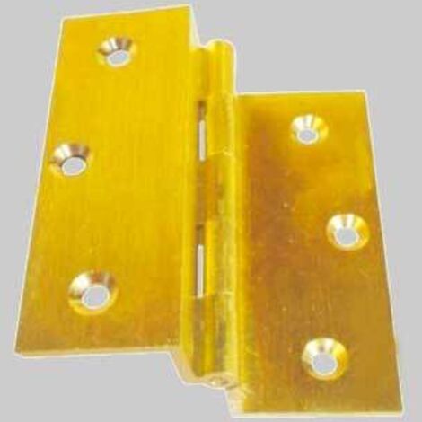 Cerniera fresata doppio collo 60x50 mm - bronzato conf. da 24 pz