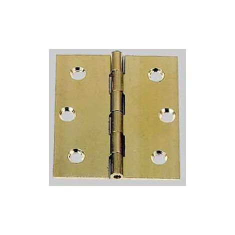 CERNIERA FRESATA PIANA 'ECO' 50x40 mm - Ottone lucido - 24 pezzi