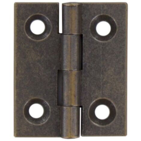 CERNIERA FRESATA PIANA OTTONE BRONZ 30X25 MM