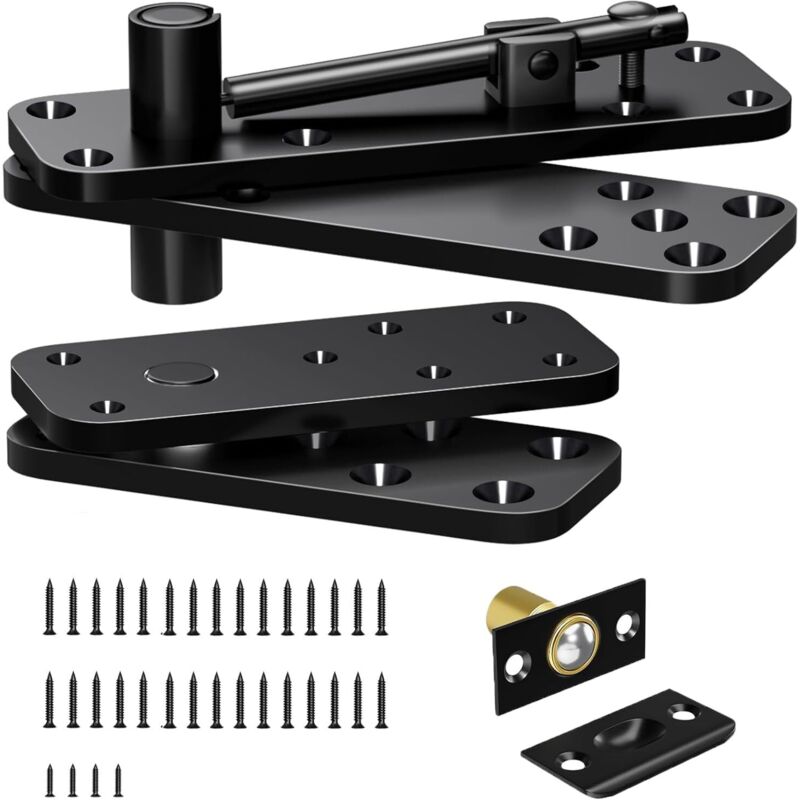 Cerniera girevole a 360° per porte segrete, librerie e porte a scomparsa (nero)