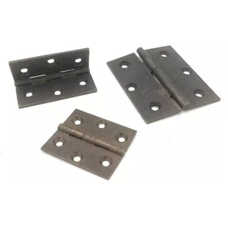 CERNIERA IN OTTONE FRESATA PIANA 60X50 BRONZATO  MM. 50X40 BRONZATO