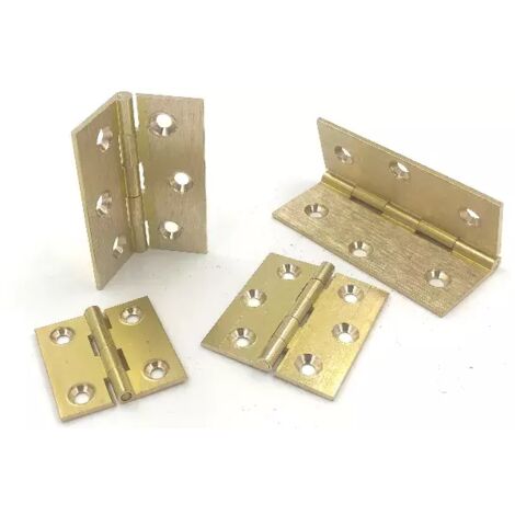 CERNIERA IN OTTONE FRESATA PIANA ORO SATINATO MM. 40X35 ORO SATINATO