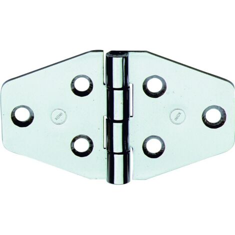 Cerniera inox nautica art.854in mm.40hx70 perno fisso 12 pz. - Salone