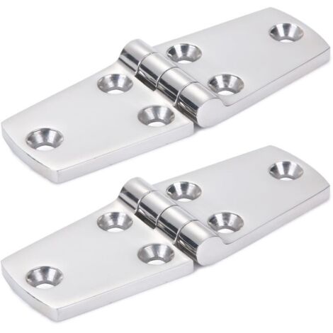 Cerniera marina in acciaio inox 316, 102×38 mm, cerniera per ante di armadi per barche, yacht, cerniere per porte, cerniere per armadi, cerniere di collegamento.