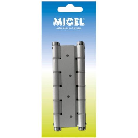 Cerniera Micel BS10 M57004 Argentato Alluminio 180 x 33 mm Doppia azione