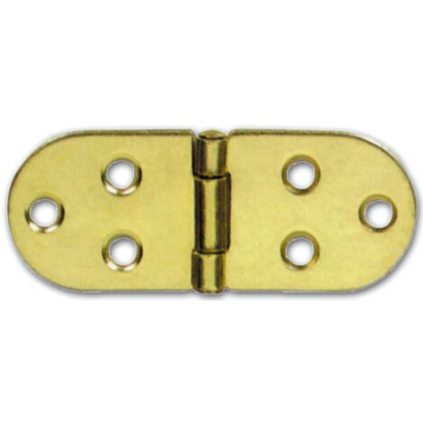 CERNIERA MOBILI A BISCOTTO OTTONE 80X30MM