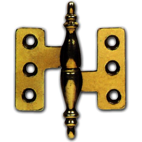 CERNIERA MOBILI BAROCCO PIANA OTTONE BRONZ. SX 65MM