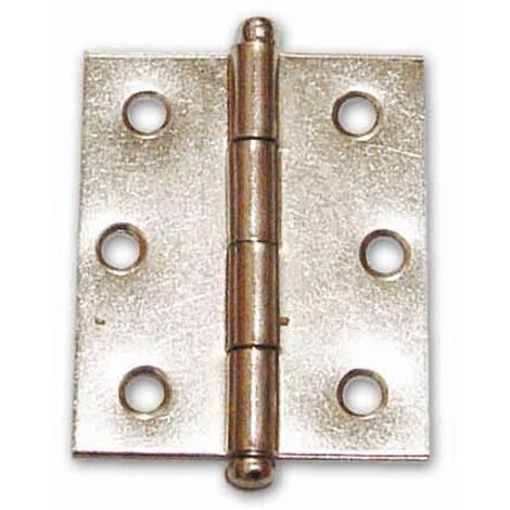 Cerniera Nichelata per Mobili con Perno Sfilabile 50X40 mm conf. 24 Pz