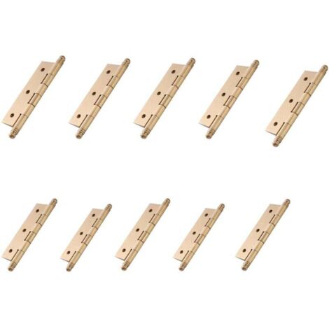 Cerniera per ante di mobili/Cerniera leggera, 75 x 40 mm, Ottone, 10 pezzi, Cerniere in rame, Cerniere, Catena in gomma, Cerniere in rame per ante di mobili
