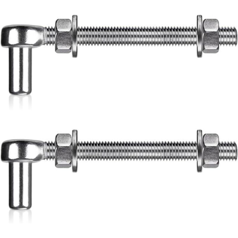 Cerniera per cancello in due parti, bullone M16 x 150 mm, cerniera per cancello per impieghi gravosi, cerniera per porta esterna, cancello da