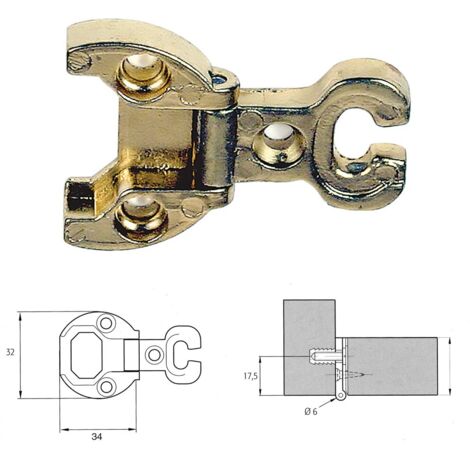 CERNIERA PER MOBILI 'A0054' oro