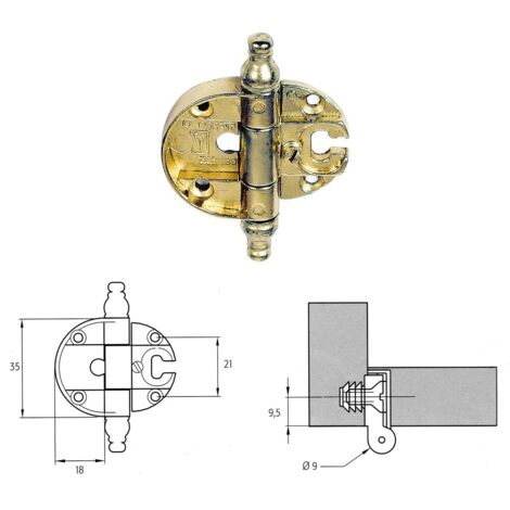CERNIERA PER MOBILI 'A0056' oro