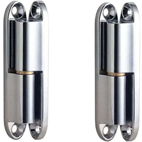 Cerniera per porta, cerniera per porta resistente, 2 pezzi di cerniera per porta, cerniera resistente per porta, cerniera per mobile in lega di zinco, cerniera per porta a vite, con 8 viti, cerniera a
