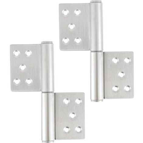 Cerniera per porta in acciaio inox a 2 pezzi, 132x100x18 mm, angolo di apertura a 360 gradi, cerniere pieghevoli per porte interne ed esterne, armadi e finestre.