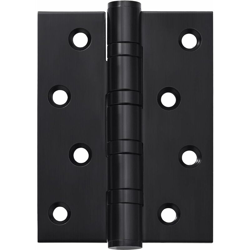 Image of Fortuneville - Cerniera per porta opaca da 4 pollici, cerniera per porta in acciaio inossidabile da 4 pollici × 3 pollici, 3 pezzi (nero spazzolato