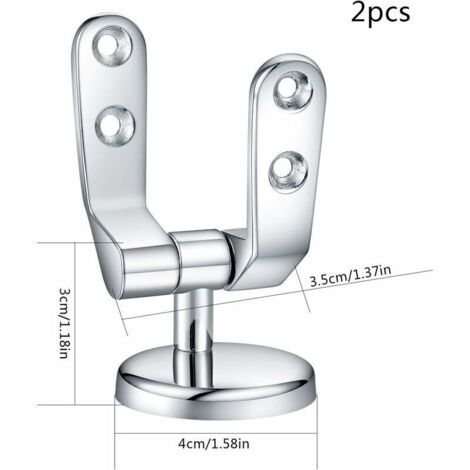 Cerniera per sedile WC, kit di fissaggio di ricambio per sedile WC, elementi di fissaggio per cerniera WC, per sedili WC in legno e resina - 2 pezzi