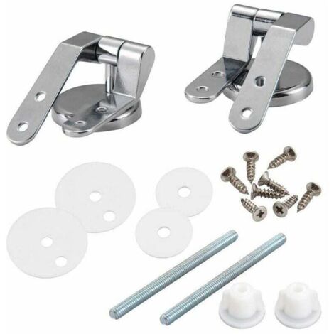 Cerniera per sedile WC, set di cerniere di ricambio Macaron per sedile WC con fissaggi in lega di zinco