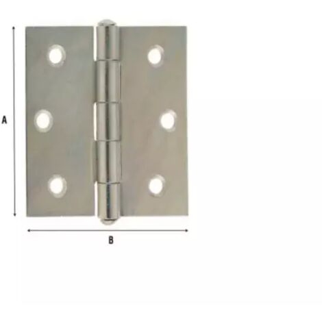 CERNIERA PESANTE ART.125 ACCIAIO ZINCATO  A=50 B=50 d.11 sp.1,5