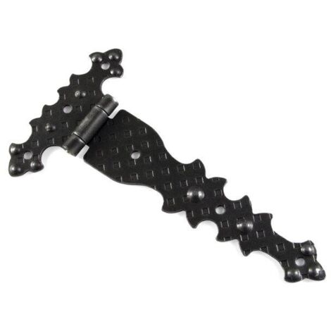 Cerniera piana Masidef rustica 124 x 68 mm in ferro martellato colore nero