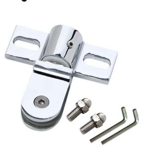 Cerniera pivotante per porta doccia in vetro, argento, 7,86 cm