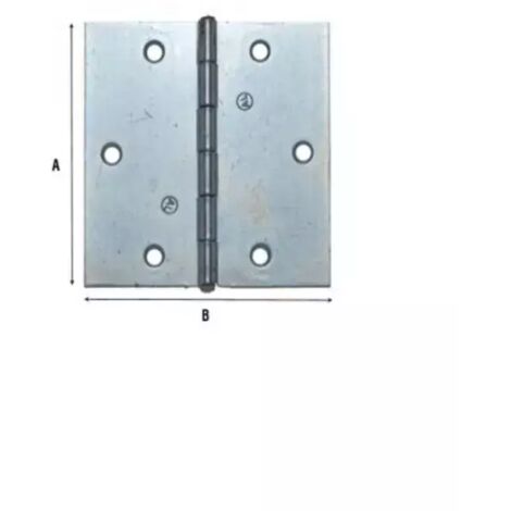 CERNIERA QUADRA ART.121 ACCIAIO ZINCATO  A=75 B=75 d.5,9 spess.1,2