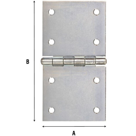 CERNIERA RETTANGOLARE 76X140 MM ZINCATA- 12,0 pz