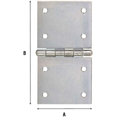Cerniera Rettangolare 76X140 Mm Zincata - 24 Pz