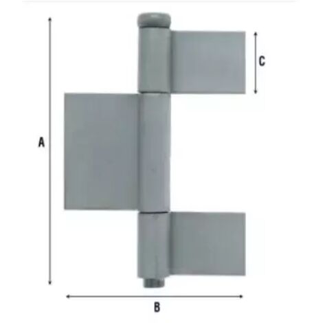 CERNIERA SALDARE 1221 ACCIAIO LUCIDO  A=140 B=92 C=33 d.18 spess.2,8