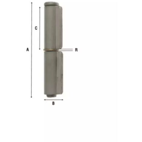 CERNIERA SALDARE 1228 ACCIAIO LUCIDO  A=60 B=15 C=27 R=2 d.12 sp.2