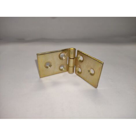 Cerniera stretta lunga zincata gialla 60x24 mm in acciaio