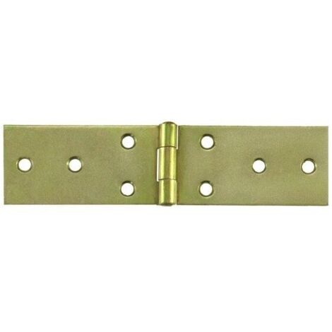 Cerniera stretta lunga zincata gialla 80x28 mm in acciaio