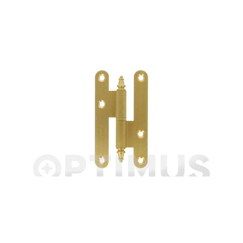 Cerniera Tonda Con Terminale Mod.407 95 X 52 X 2,3 Mm Ottone Opaco Destro - 2540