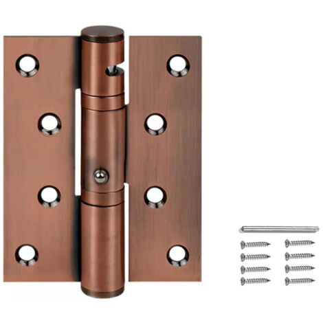 Cerniere, 2 cerniere per porte in acciaio inossidabile con 16 viti, cerniere per mobili da cucina, mobili per ferramenta, finestre, porta a scatola in legno (4", bronzo rosso)