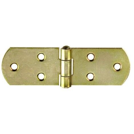 CERNIERE A BISCOTTO 160 X 35 MM. - ZINCATE GIALLO - 1 PZ.
