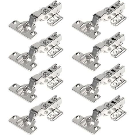 Cerniere a chiusura ammortizzata da 35 mm con sporgenza totale di 110° e smorzamento idraulico, chiusura automatica per ante di cucine e armadi, confezione da 8