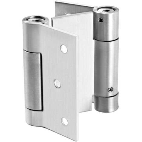Cerniere a molla CSPARCV in 2 pezzi, 126 mm, acciaio inox 304, doppia azione per porte a battente, cerniera autochiudente, fornite con viti e asta di regolazione, a molla per porte