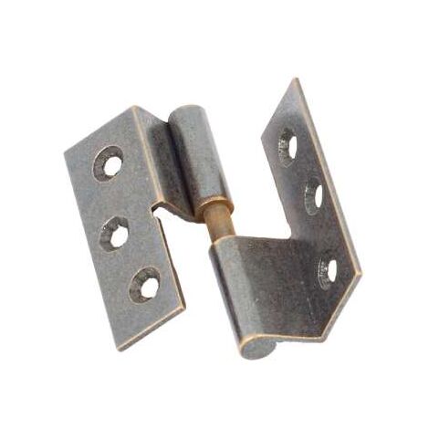Cerniere Con Collo Lisce Ottone Bronzato Mm.40X40 Destra