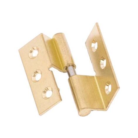Cerniere Con Collo Lisce Ottone Lucido Mm.40X40 Destra