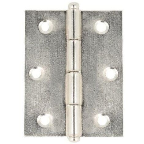 Cerniere con spina a levare Masidef in ferro nichelato 30x30 mm 2 pezzi