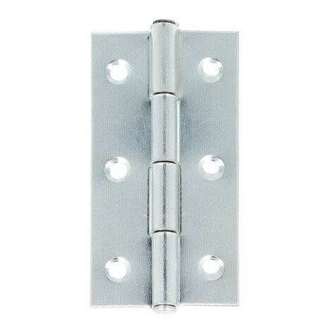 CERNIERE CON SPINA FISSA FERRO ZINCATO 30 X 50 MM. 2 PZ.