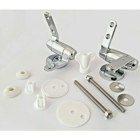 Cerniere copriwater universali 2pz cromate chiusura ammortizzata Art.59609