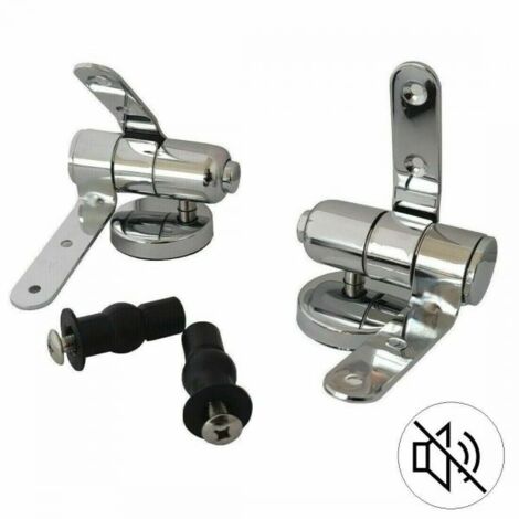 Cerniere copriwater universali 2pz cromate chiusura ammortizzata Art.79573