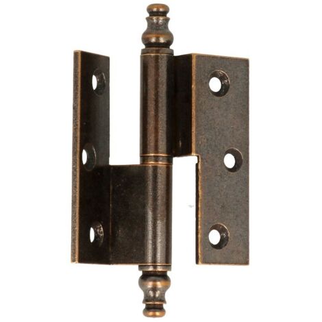 Cerniere curve alte ottone lucido - 50 x 40 mm. SX - 2 pz.