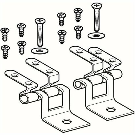 Cerniere in acciaio inox adatte per 571150 e 574720 Geberit