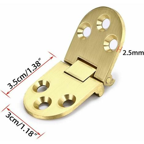 Cerniere in Ottone Massiccio, Cerniera per Cassetti da Scrivania con Ribalta per Macchina da Cucire, Porte e Tavolo Pieghevole con Viti (90 Gradi)