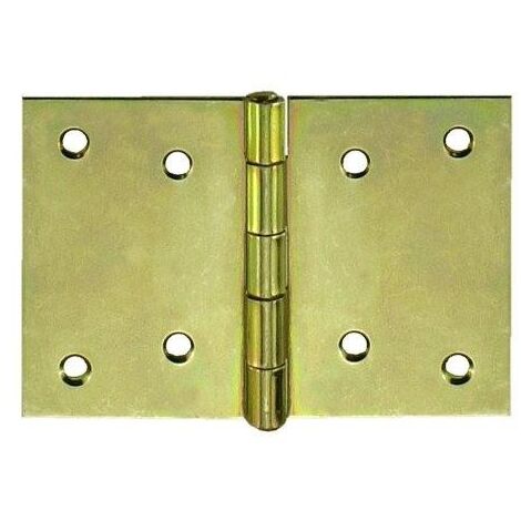 CERNIERE LARGHE 120 X 80 MM. - ZINCATE GIALLO - 1 PZ.