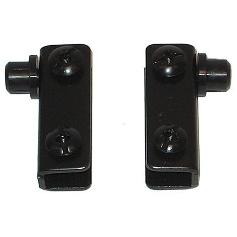Cerniere per ante in vetro - nero - 2 pz.