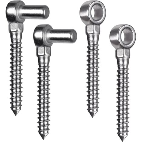 Cerniere per cancelli ad alte prestazioni in acciaio inox 304 fuso, set da 2, cerniere a gancio e occhiello M12, ganci con bloccaggio parziale della filettatura, cerniera per cancelli in legno (agrico