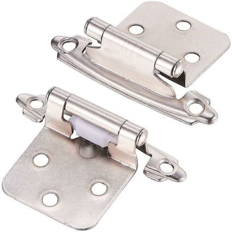 Cerniere per porte, 1 paio di cerniere per armadietti, cerniere per armadietti per ante di guardaroba per ante di mobili da cucina (argento)